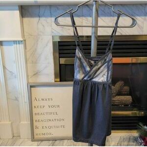 Lululemon Athletica No Limit Tank Top Charcoal Grey Flowy Tie Dye Bra Yoga 10